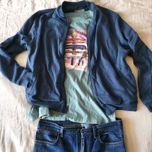 Everlane Cotton Track Bomber Jacket